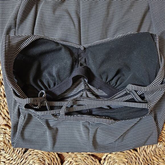 Prana Rebecca Black & White Stripped Dress Size M - Picture 8 of 10